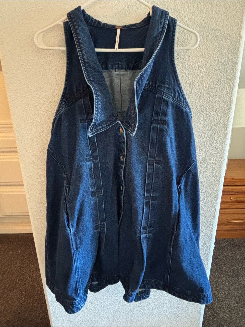 Free People Denim Button-Front Dress